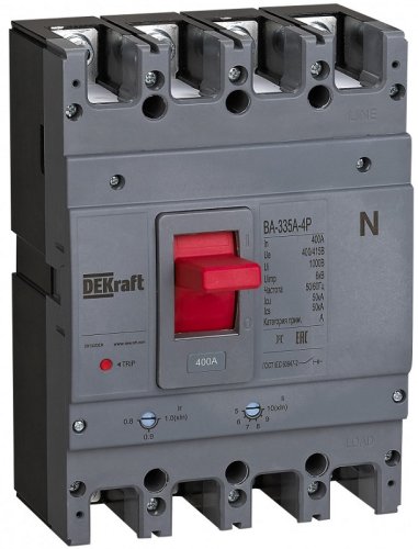 Выключатель автоматический в литом корпусе DEKraft ВА-335А 4п 320А 50кА  картинка